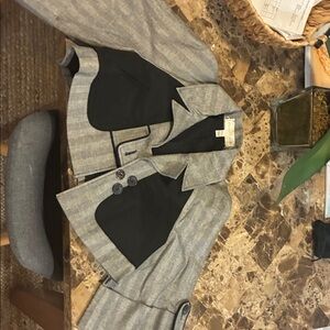Stylish Gray and Black Women's Blazer